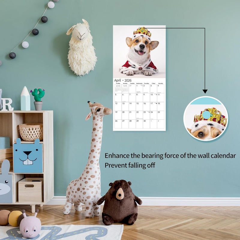 windrio 2026 Wall Calendar,Funny Calendar 2026, November 2025 - December 2026, Wall Calendar Funny Animal Memes, 12" x 24" Opened, Full Page 14 Months Thick Paper for Gift Calendar Organizing Planning - Image 4